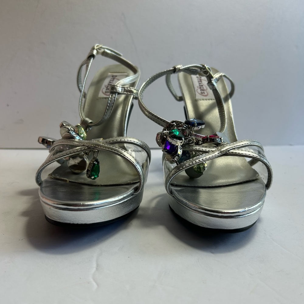 Dyeables “Maria” Silver Platform Sandals – Size 9.5B - Picture 9 of 16